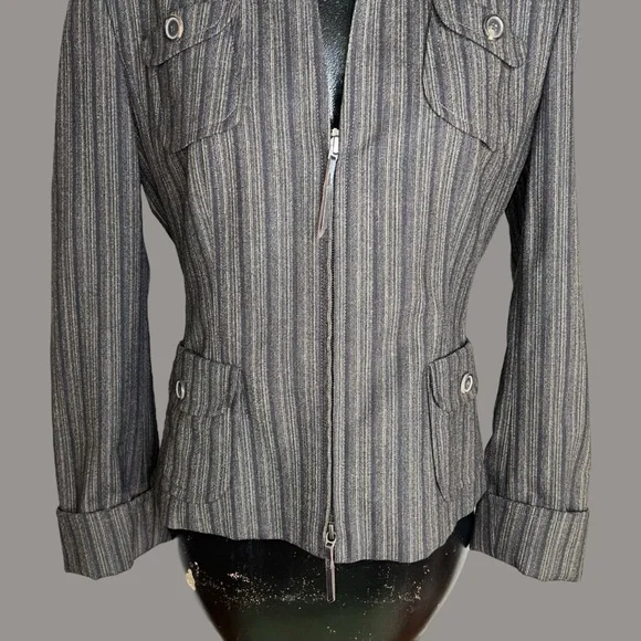 Akris Punto Black Pinstripe Blazer - Picture 10 of 15